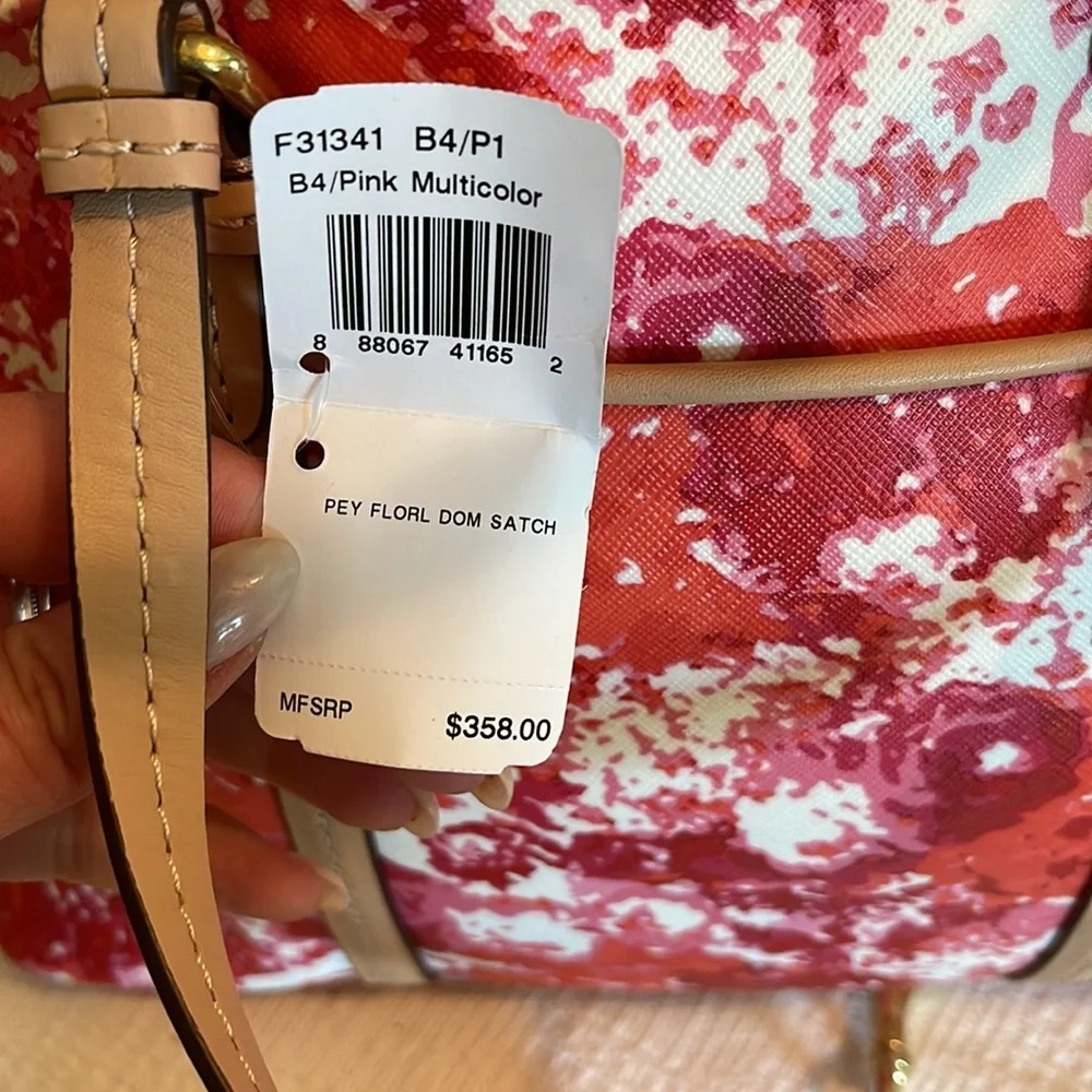 COACH- Peyton floral cora domed satchel - F31341-NWT